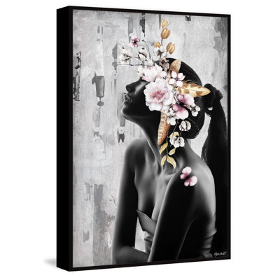 « Floral coiffe II », reproduction d’art graphique sur toile tendue
