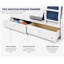 Lit superposé simple au dessus d'un lit double en bois massif avec rangement, blanc-49952463