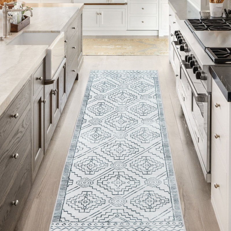 Kevontre Chenille Mashine Washable Vintage Indoor Arae Rug with Non-Slip Backing for Bedroom Living Room Kitchen Entryway