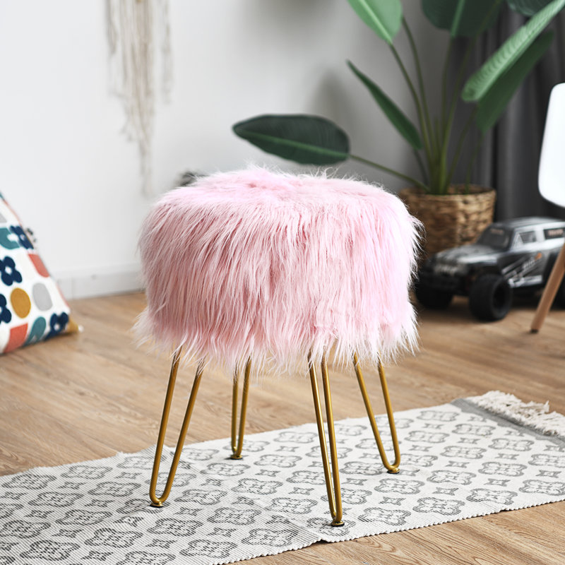 Mahtotopa Iron Accent Stool, Pink