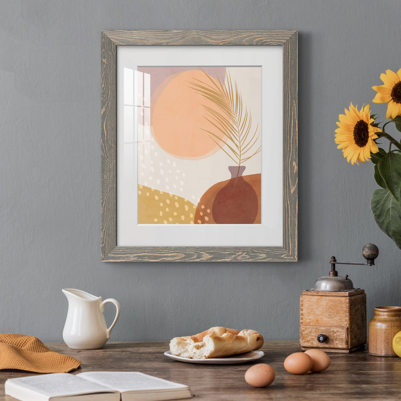 Sedona Sunset - peinture encadrée, H 20 po x l 17 po x P 1,5 po, Cadre en papier gris