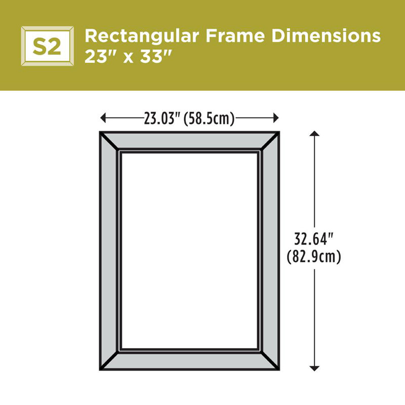 Traditional Bathroom / Vanity Mirror, Black, 32.64'' H X 23.03'' W X 2.28'' D