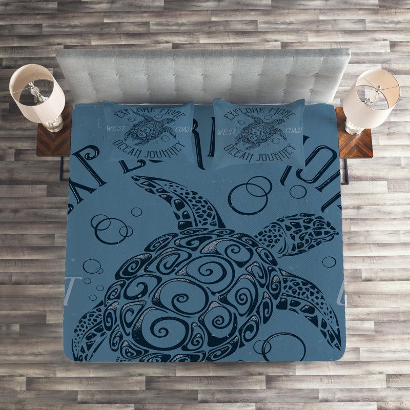 Hypnotic Coastal Polyester Coverlet