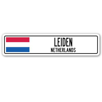 Plaque de rue en aluminium, Leyde, Pays-Bas