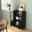 Élégante armoire de rangement à 4 portes avec tablette réglable, structure en métal robuste et assemblage facile pour les espaces de vie modernes