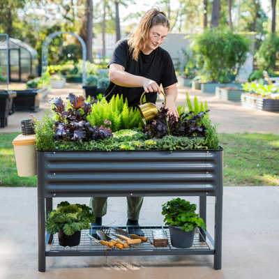 Jardinière surélevée pour l'extérieur 32 po de hauteur et 48 po de longueur