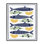 Poisson, citron, olives, estampe numérique, design par Bex Morley Design