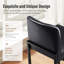 Tabouret de comptoir de cuisine rembourré 24 po avec base en métal noir et similicuir minuit 24 po (ensemble de 2)-600354217-598637966-598470249