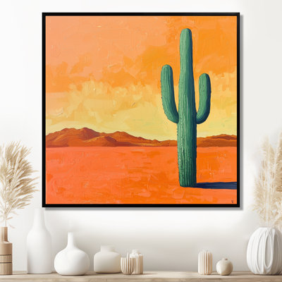 Marbod, cactus dans le désert, lueur II - cactus, art mural