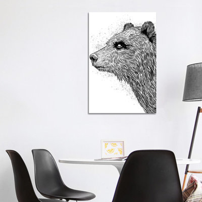 Sketch Bear Brizzly by Alberto Perez - Wrapped Canvas Print