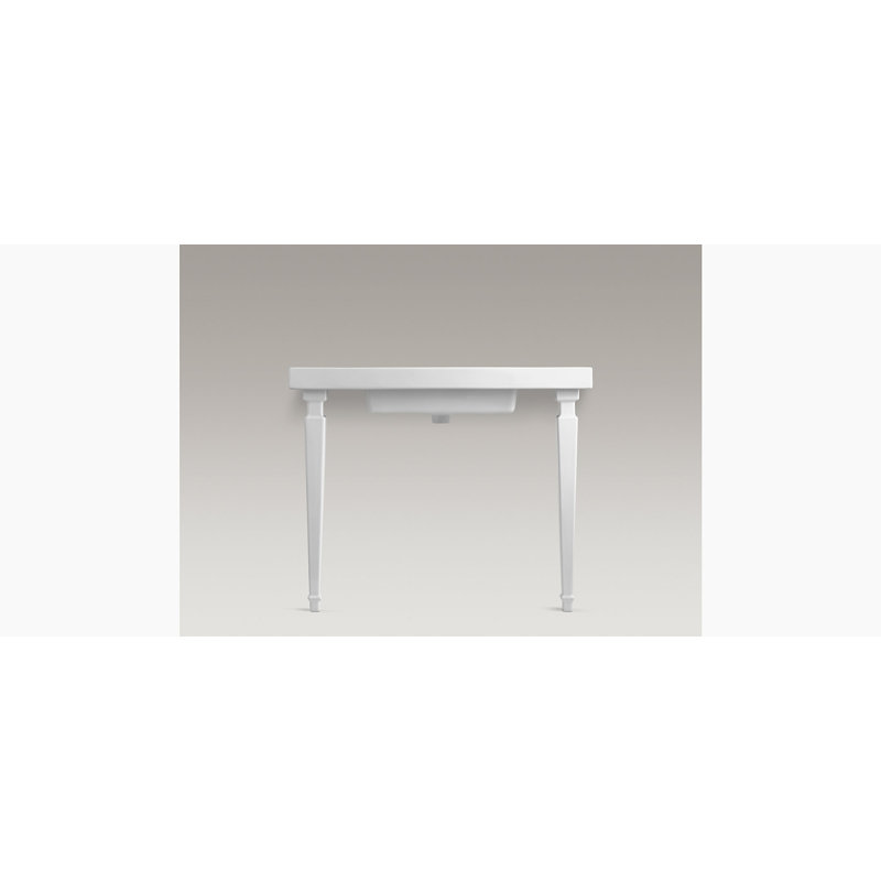 Kathryn® Square Tapered Fireclay Table Legs, White