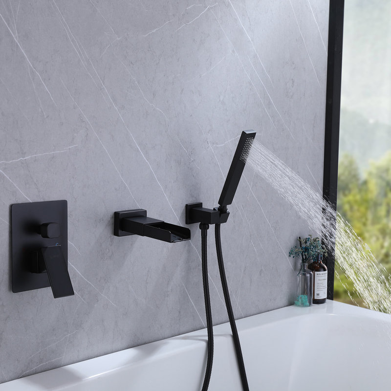 Robinet de douche mural pour baignoire à 2 jets d'eau Waterfall