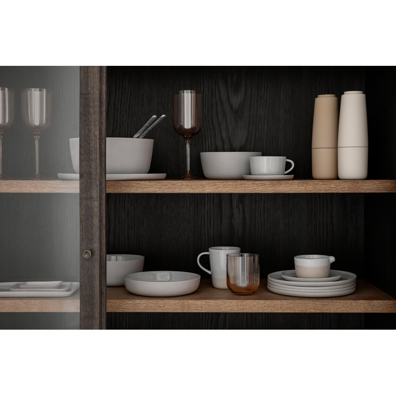 Sablo 8.5" White Ceramic Appetizer Plate Set