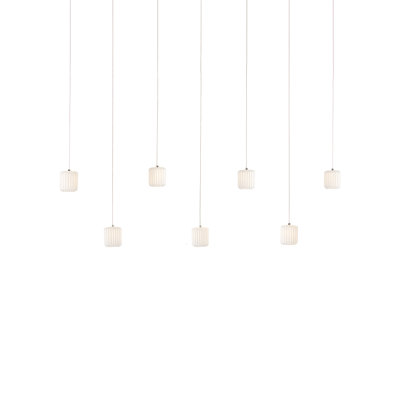 Luminaire suspendu rectangulaire 7 lumières Dove