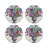 Pistals Large Bouquet Vegan Leather Round Pebble Placemat