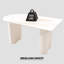 Table de salle à manger moderne 63 pouces crème pour 4 convives 8 personnes, table d'appoint irrégulière, pieds ronds épais et confortable