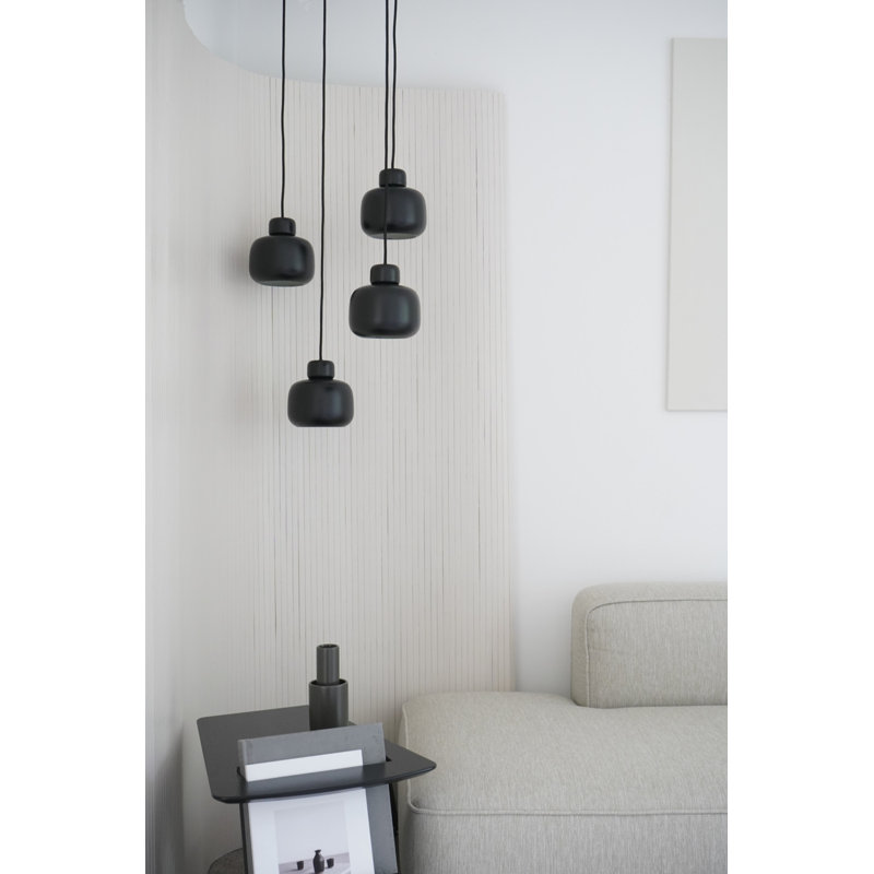 Stone Pendant (Small), 127.8" H x 9.4" W x 9.4" D, Black