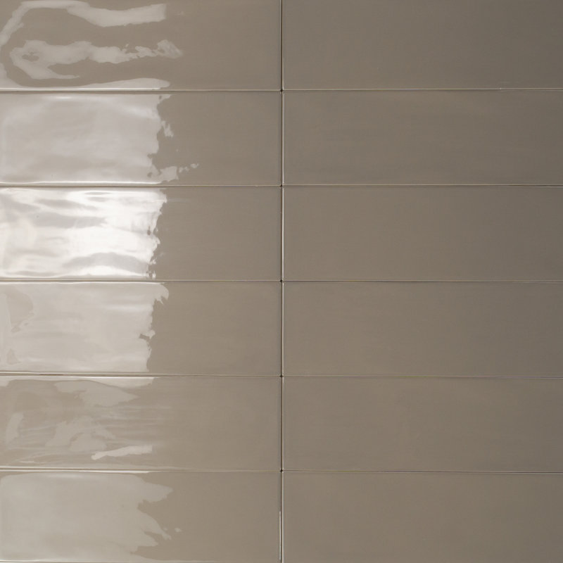 Silk Plus 4"x12" Italian Subway Wall Tile, Sand Light Brown
