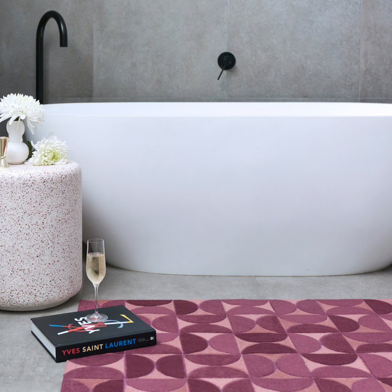 Horizons Geometric Area Rug in Pink, Rectangle 5'3" x 7'6"