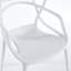 Chaise en plastique 4 pièces blanc-848473185