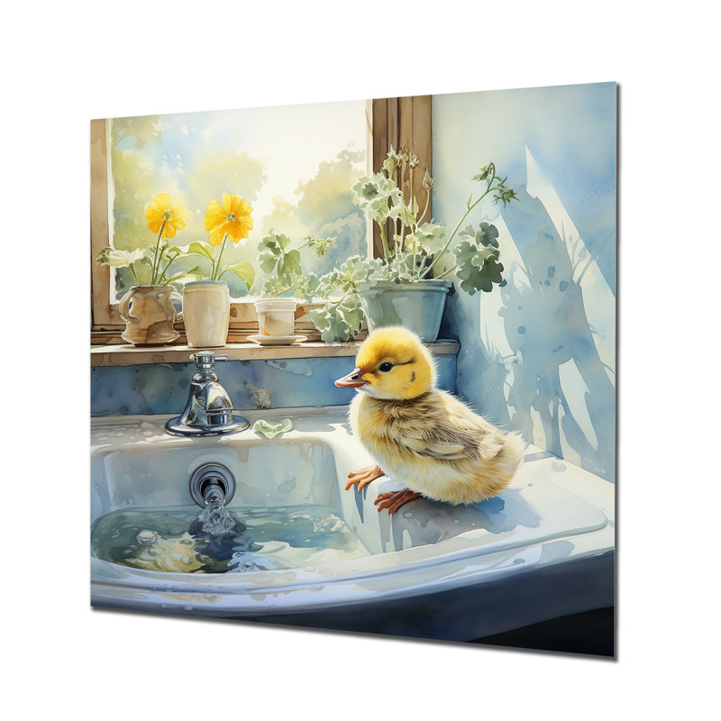 «Duck» jaune de salle de bain, H 16 po x l 16 po