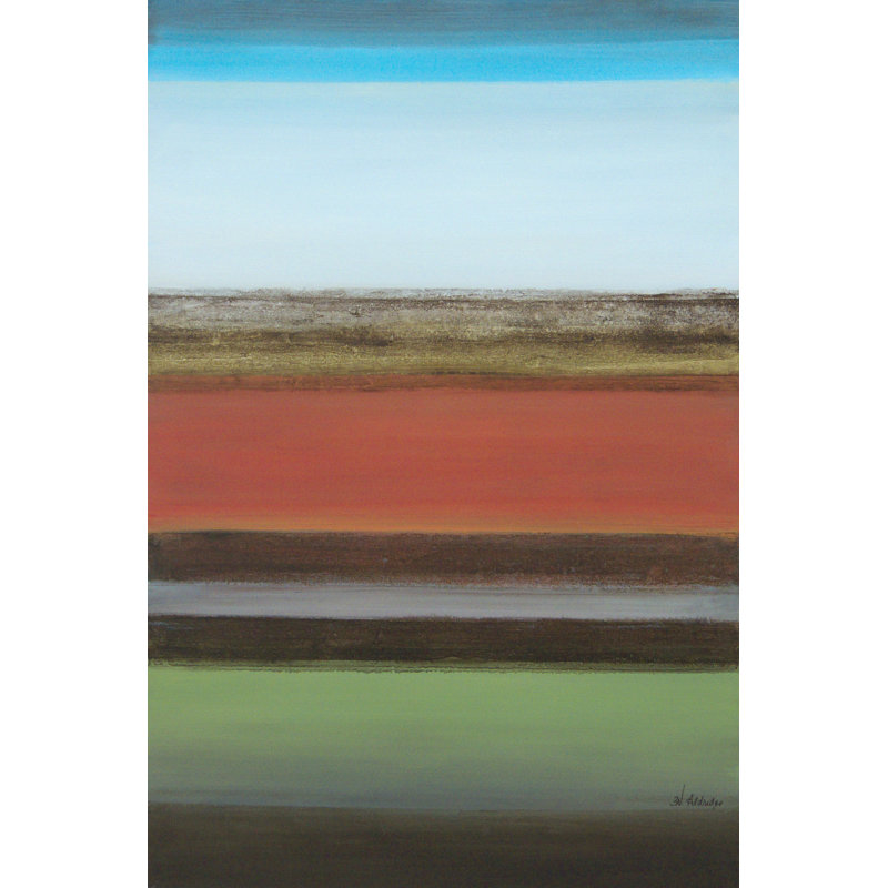 Peaceful Green II - Wrapped Canvas Painting, 46cm H x 30cm W
