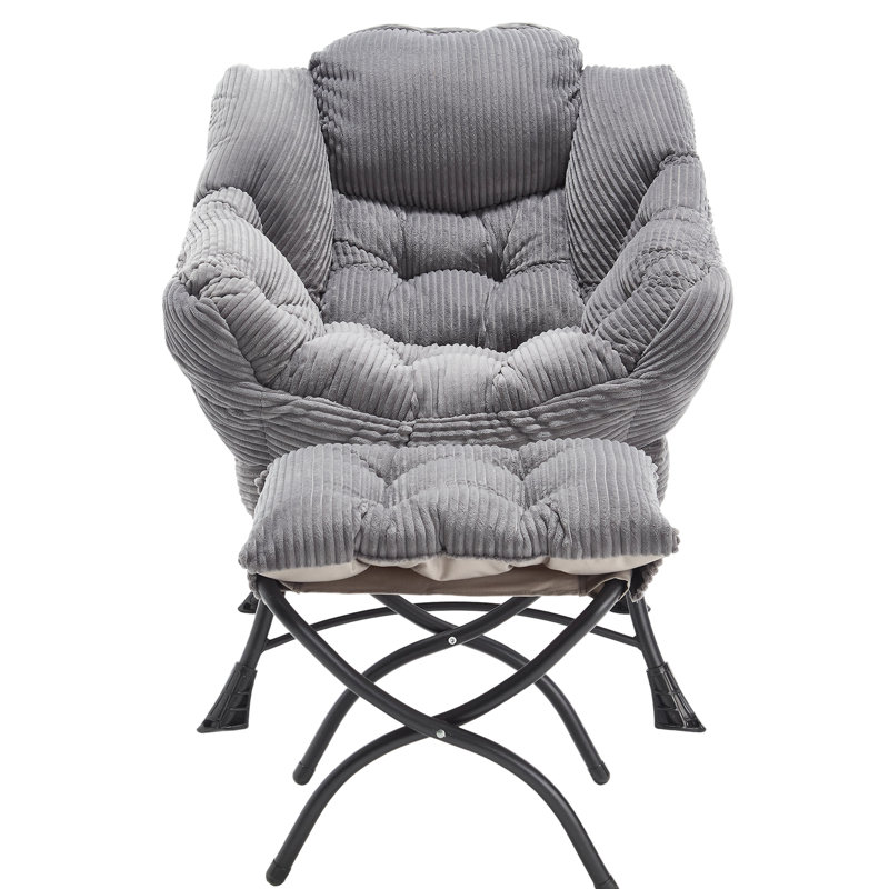 Chaise paresseuse douce avec - gris moderne pour des moments de détente, Grey