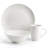 HomeStyle Entertaining Wintercap 12 Piece Fine Ceramic Dinnerware Set in White