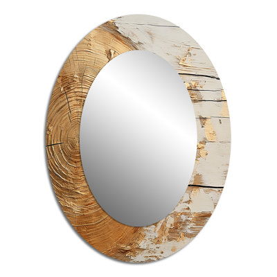 Abstrait or abstrait gracieux Woodland - miroir mural moderne