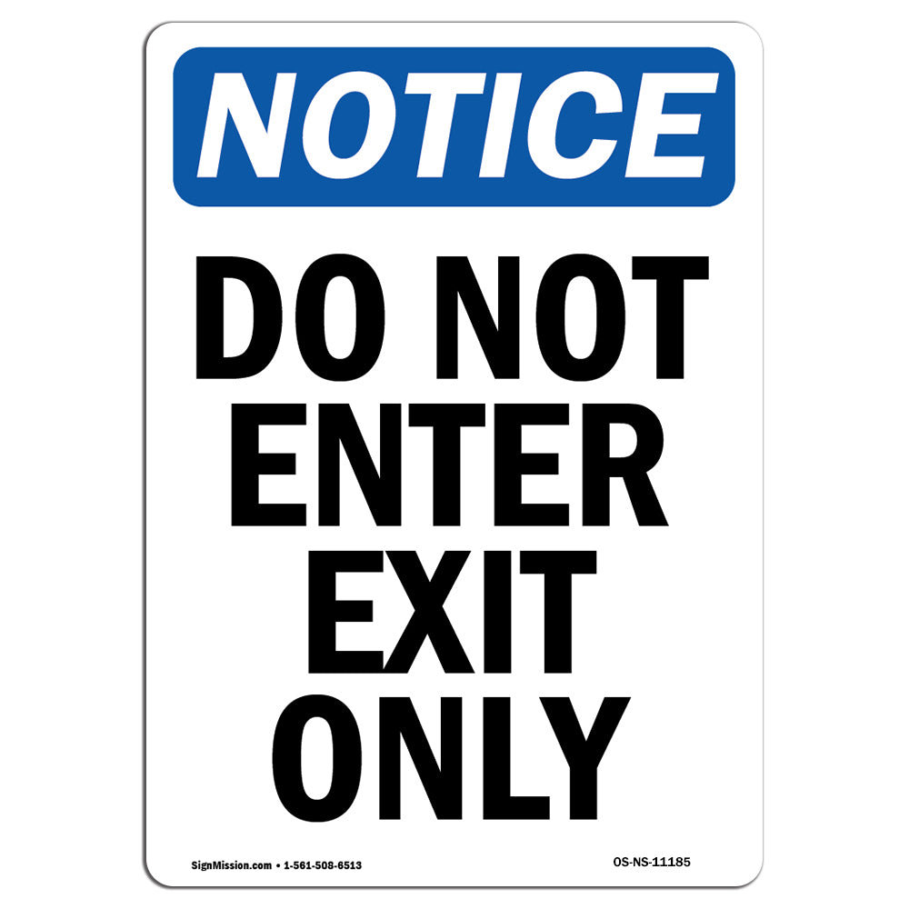 SignMission Do Not Enter Exit Only Sign | Wayfair