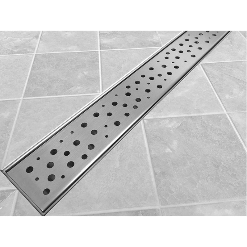Ardito Linear Grid Waste Shower Drain, 7cm H x 100cm W x 5cm D