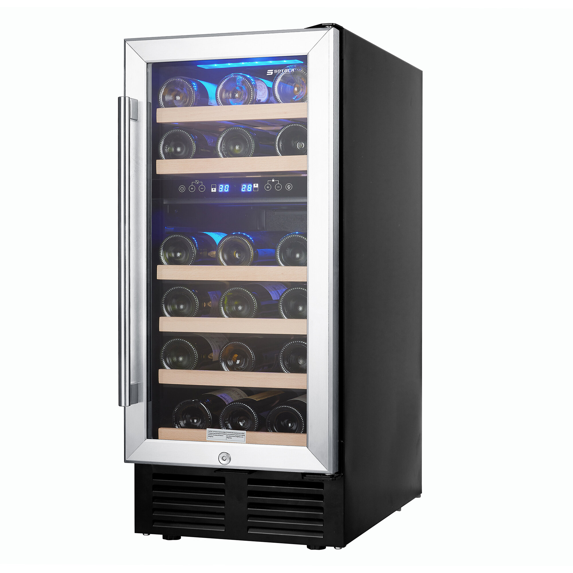 Sollevare 15-in W Stainless Steel Dual Zone Cooling Built-In