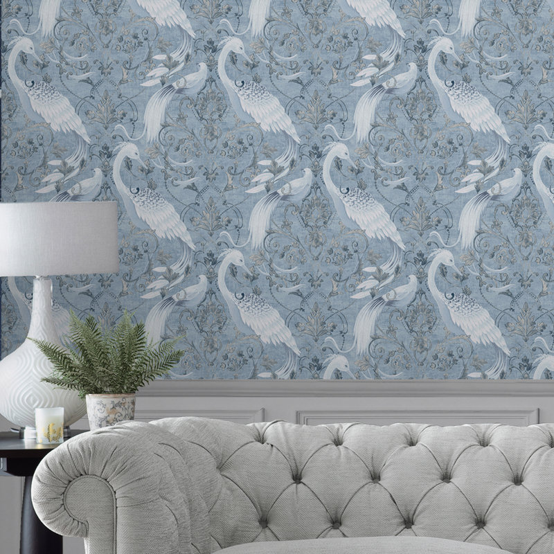 Tregaron Midnight Blue Removable Wallpaper