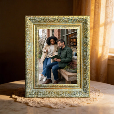 Cadre 8 po x 10 po à 3 manteaux or antique pour cadeaux de mariage