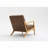 Solid Wood Frame Upholstered Accent Armchair