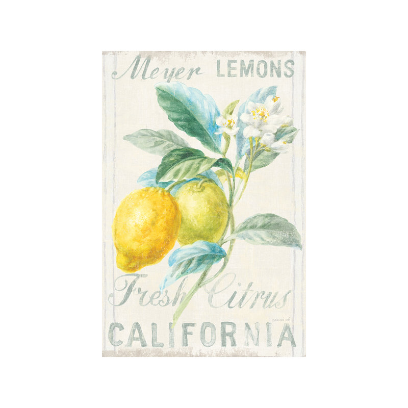 Floursack Lemon II 1 Piece Wrapped Canvas Painting, 66.04 cm H x 45.72 cm W x 3.175 cm D
