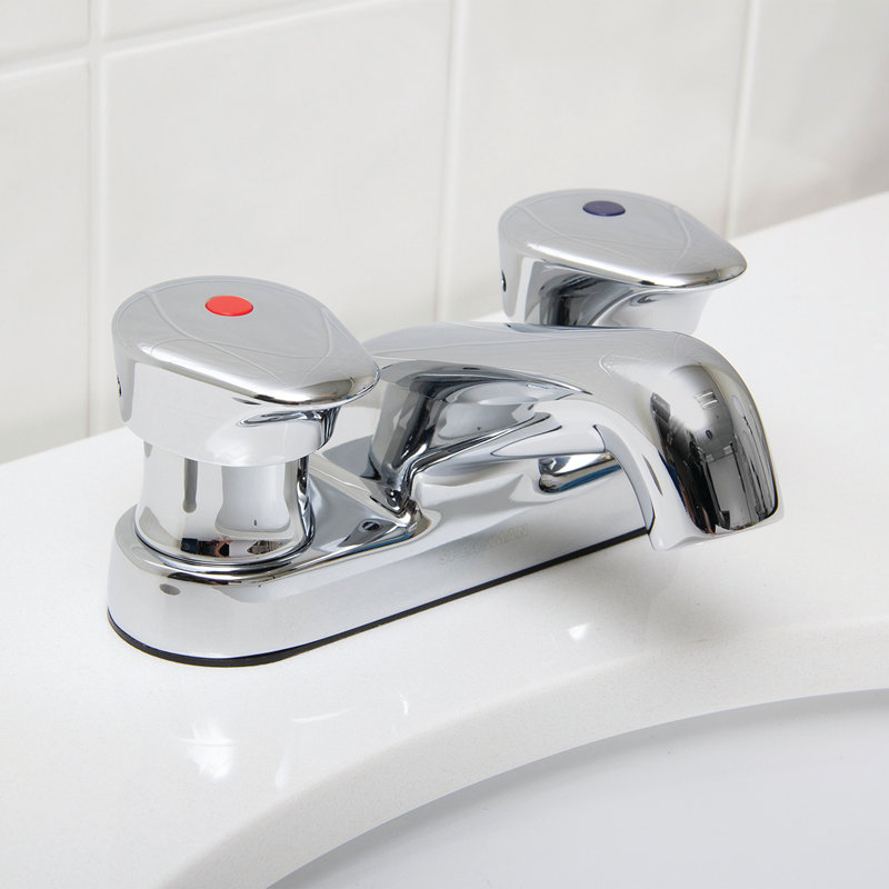 Easy-Push Centerset Bathroom Faucet