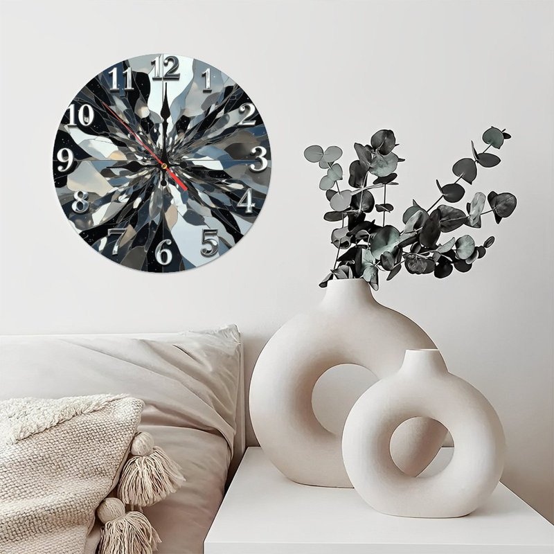 Horloge murale miroir