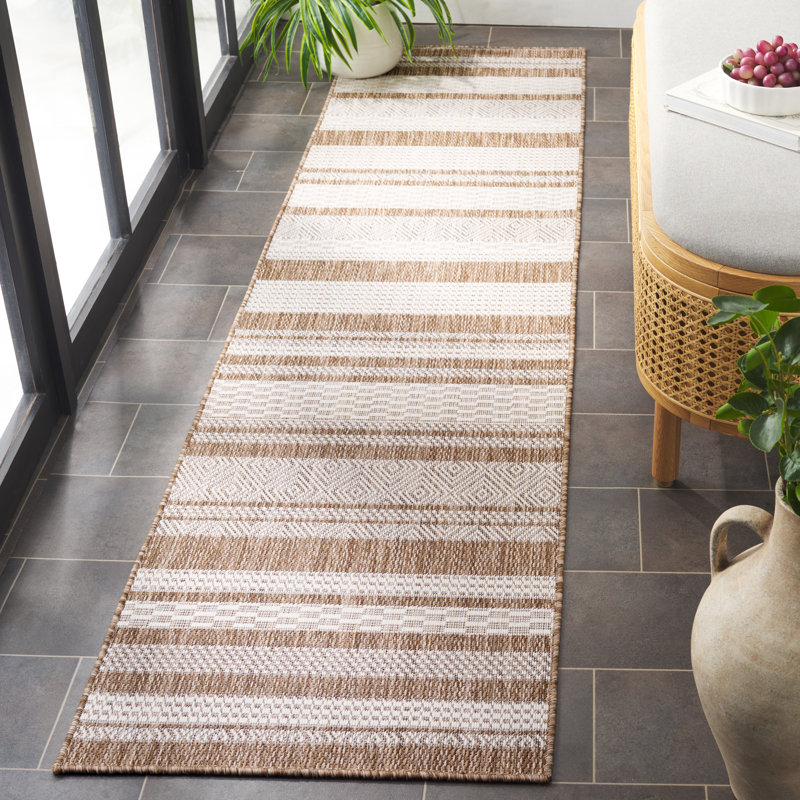 Legros Performance Performance Striped Rug, Runner 2' x 8'