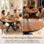 Cette table de salle à manger moderne combine un plateau de table en panneau de fibres à densité moyenne durable avec une structure en métal robuste, offrant un équilibre entre stabilité, style et prix abordable.