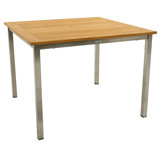 Avanti Teak Stainless Steel Outdoor Square Dining Table