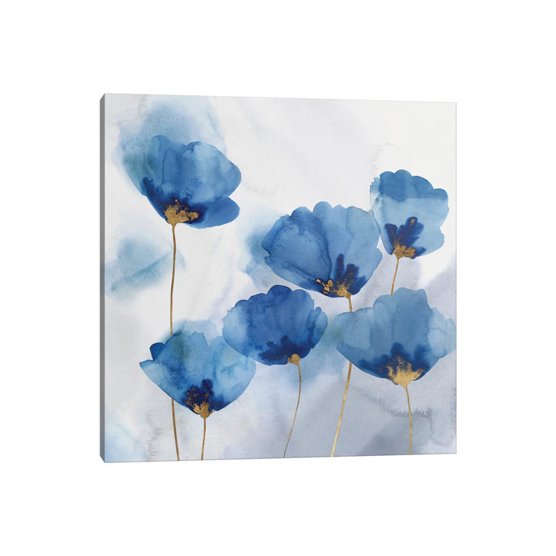 Pretty In Blue II by Isabelle Z - Painting on Canvas, Wrapped Canvas, 45.72 cm H x 45.72 cm W x 3.175 cm D