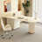 Modern Minimalist Sintered Stone Office Desk with Three Drawers.-2062525687