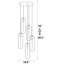 Luminaire suspendu géométrique à hauteur réglable 5 lumières The Adeline