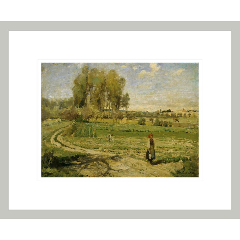 «Giverny» par Camille Pissarro, impression giclée sur cadre, 13.75" H x 16.73" W
