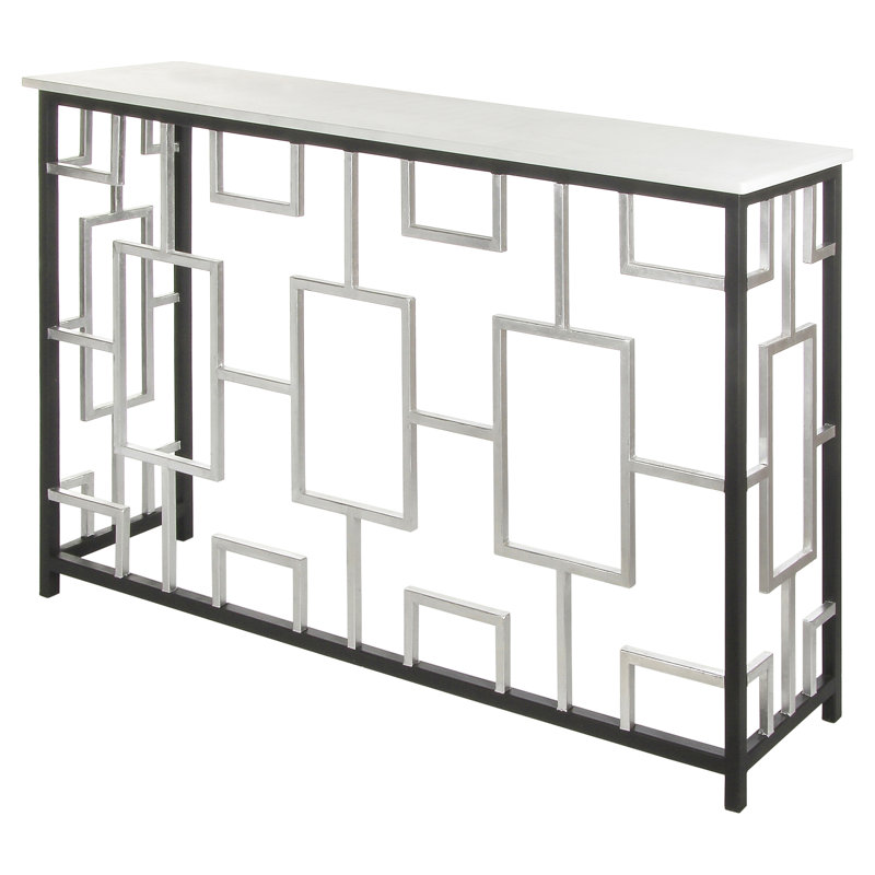 London 72" Console Table, Carrera Marble