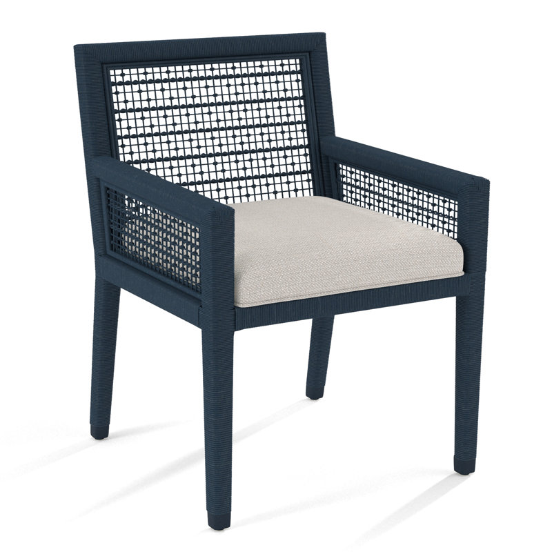 Thorold Glinda Arm Chair, Navy, White Textured Performance; 0865-91