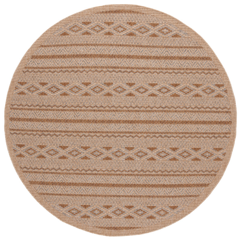 Lashaunna Wicker Performance Southwestern Rug, Round 6'7"