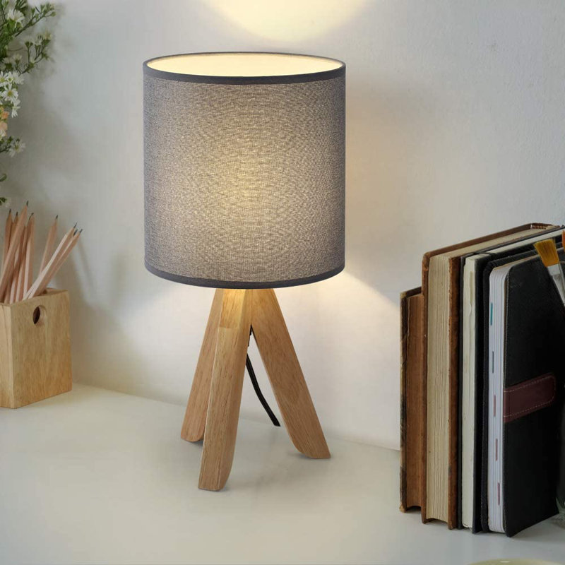 Lampe de table brune 14,6 po Seren, Gris