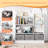 4 Tier Kids Bookshelf, Toddler Bookshelf And Toy Storage, Baby Wooden Bookcase With Drawers, 36.2'' H X 36'' W X 15'' D-1508949328